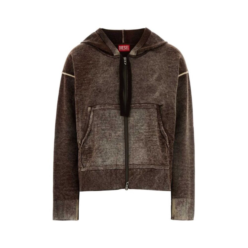 Diesel Women Brown Wool Sweatshirt